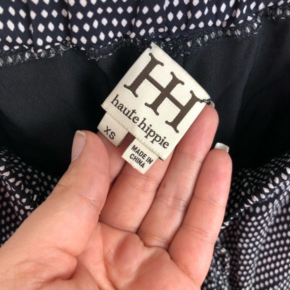 Haute Hippie Printed Silk Georgette Track Pants - Picture 6 of 7